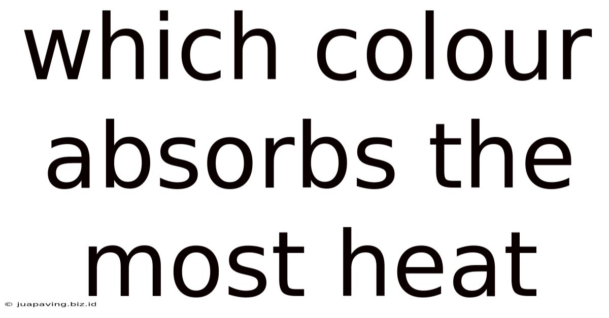 Which Colour Absorbs The Most Heat