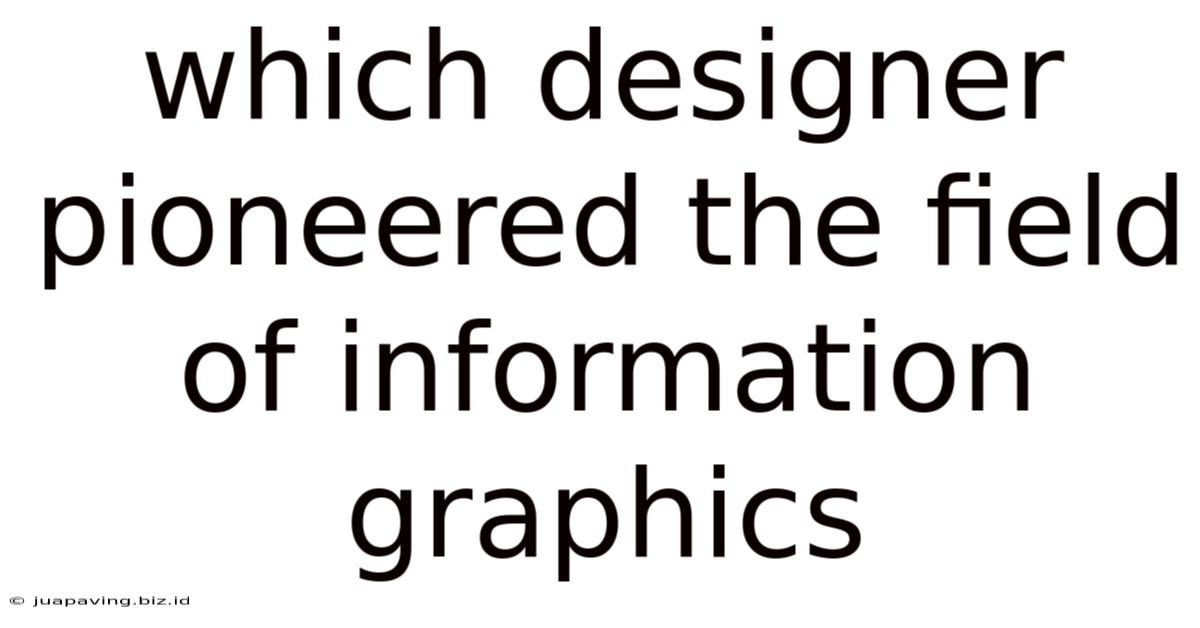Which Designer Pioneered The Field Of Information Graphics