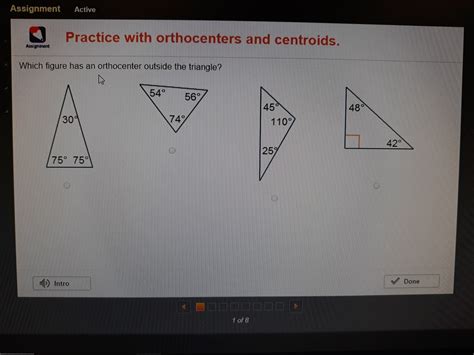 Which Figure Has An Orthocenter Outside The Triangle