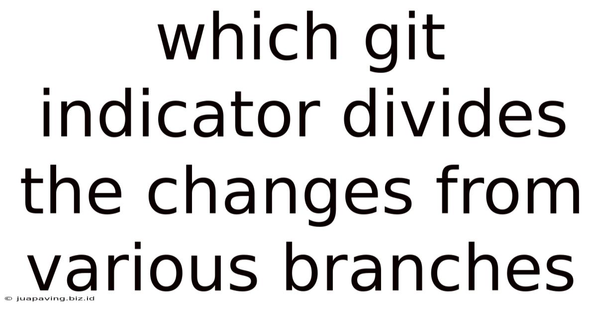 Which Git Indicator Divides The Changes From Various Branches