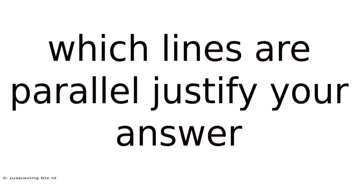 Which Lines Are Parallel Justify Your Answer
