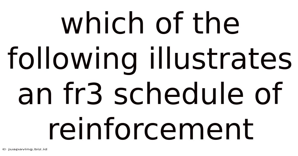 Which Of The Following Illustrates An Fr3 Schedule Of Reinforcement
