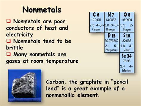 Which Of The Following Is A Characteristic Of Nonmetals