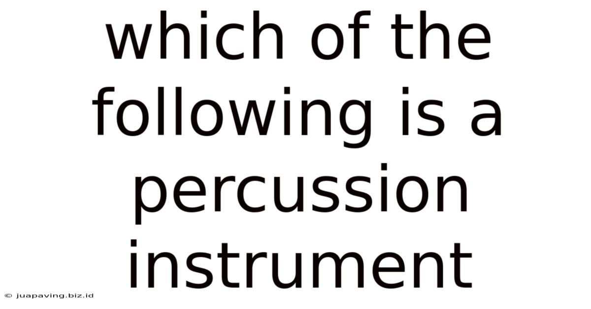 Which Of The Following Is A Percussion Instrument