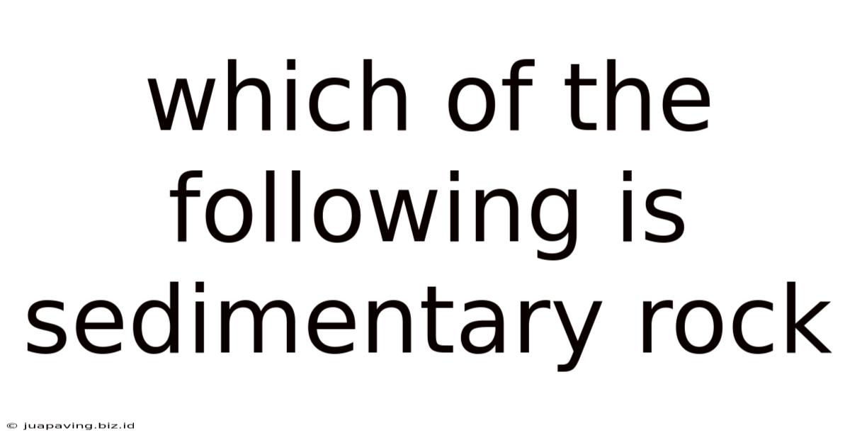 Which Of The Following Is Sedimentary Rock