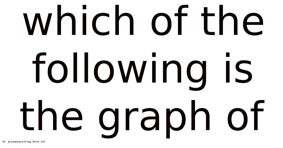 Which Of The Following Is The Graph Of