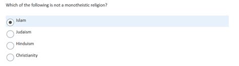 Which Of The Following Religions Is Not Monotheistic