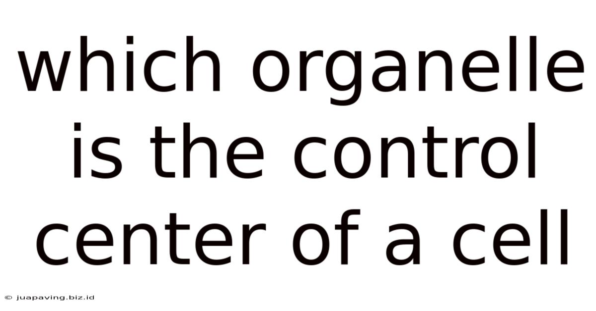 Which Organelle Is The Control Center Of A Cell