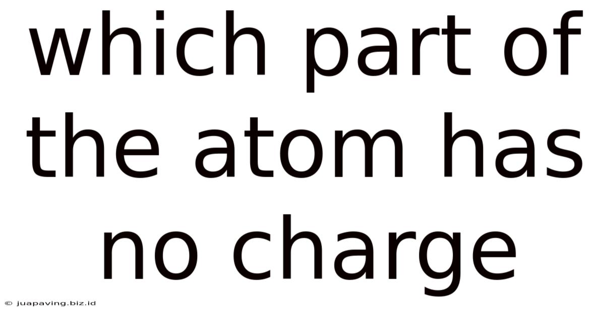 Which Part Of The Atom Has No Charge