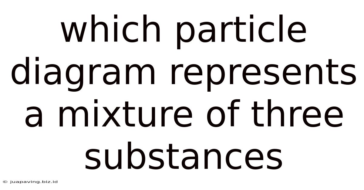 Which Particle Diagram Represents A Mixture Of Three Substances