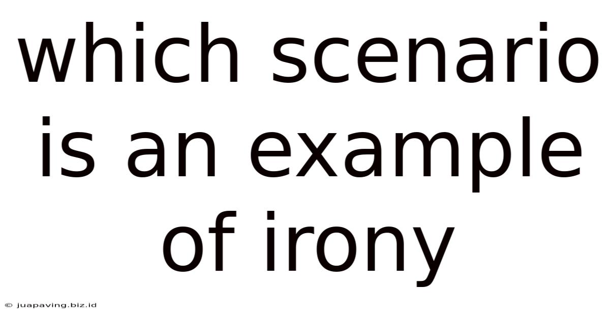 Which Scenario Is An Example Of Irony