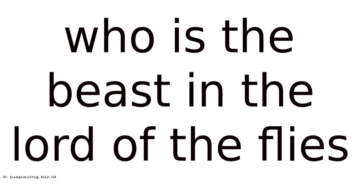 Who Is The Beast In The Lord Of The Flies