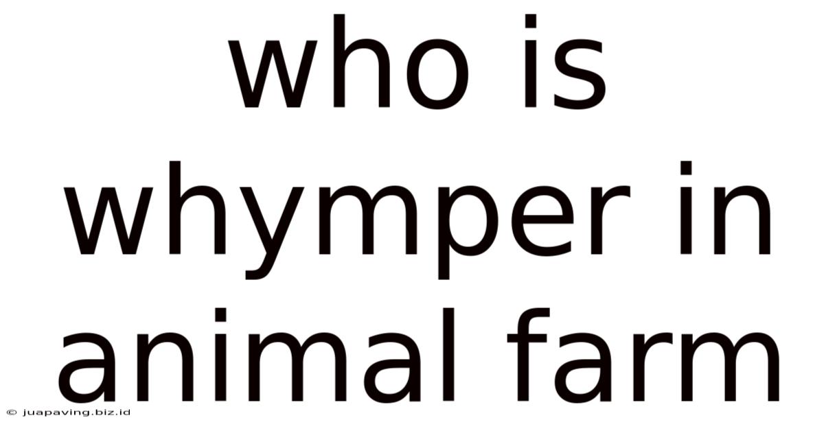 Who Is Whymper In Animal Farm