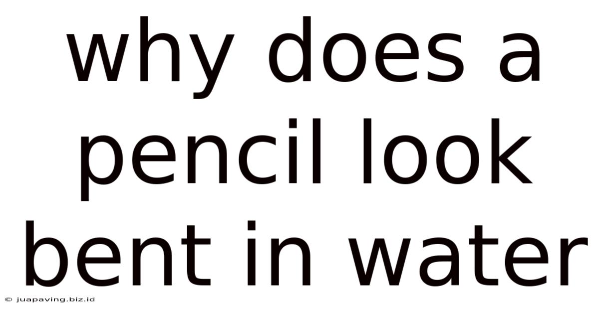 Why Does A Pencil Look Bent In Water