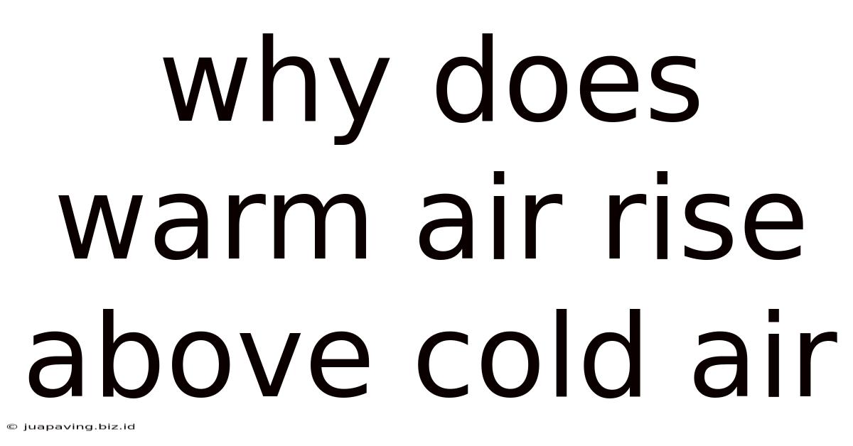 Why Does Warm Air Rise Above Cold Air