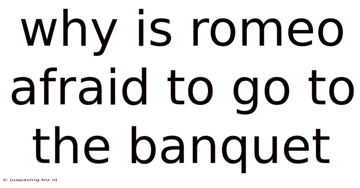 Why Is Romeo Afraid To Go To The Banquet