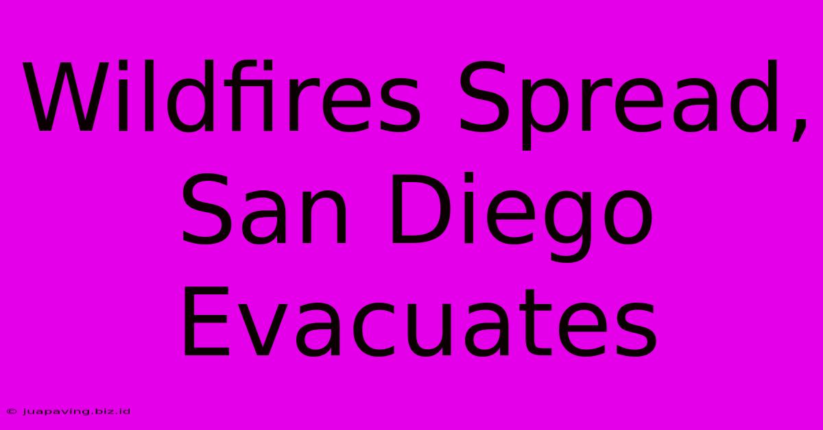 Wildfires Spread, San Diego Evacuates