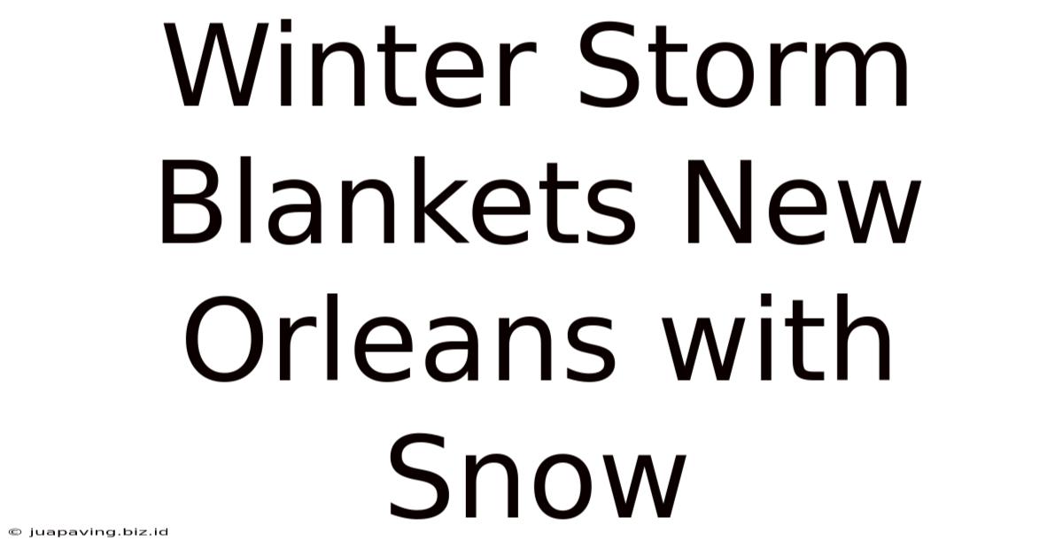 Winter Storm Blankets New Orleans With Snow