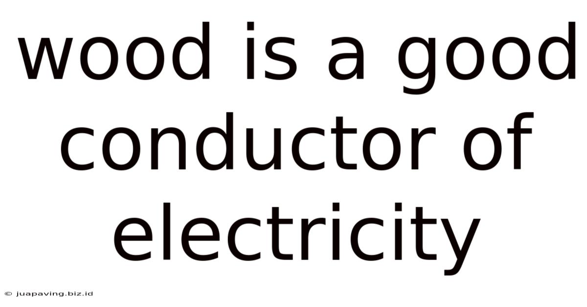 Wood Is A Good Conductor Of Electricity