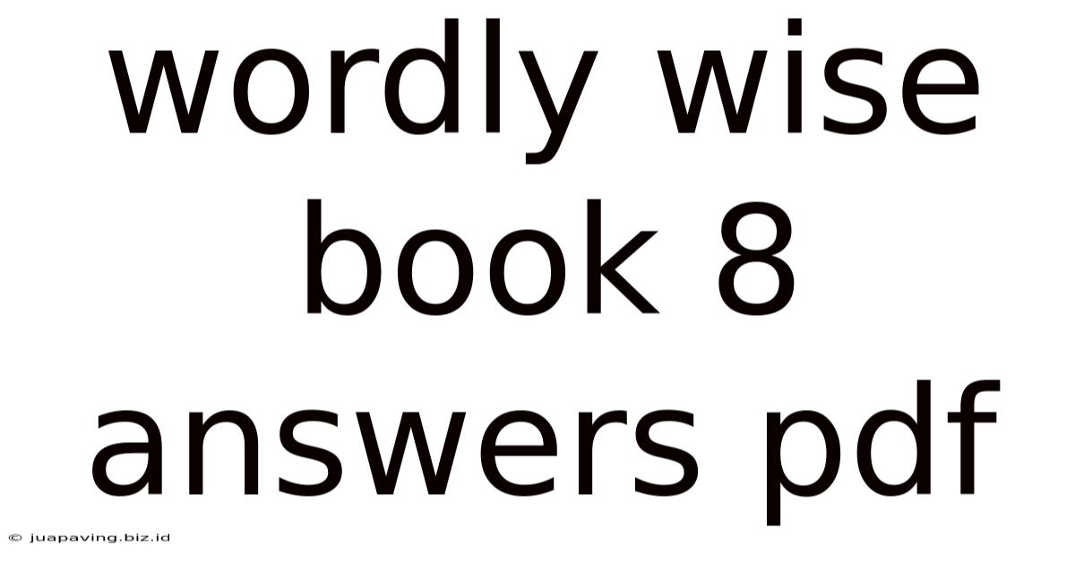 Wordly Wise Book 8 Answers Pdf