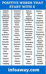 Words That Start With E That Are Positive