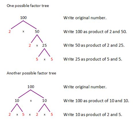 Write 100 As A Product Of Prime Factors