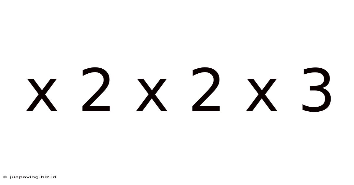 X 2 X 2 X 3