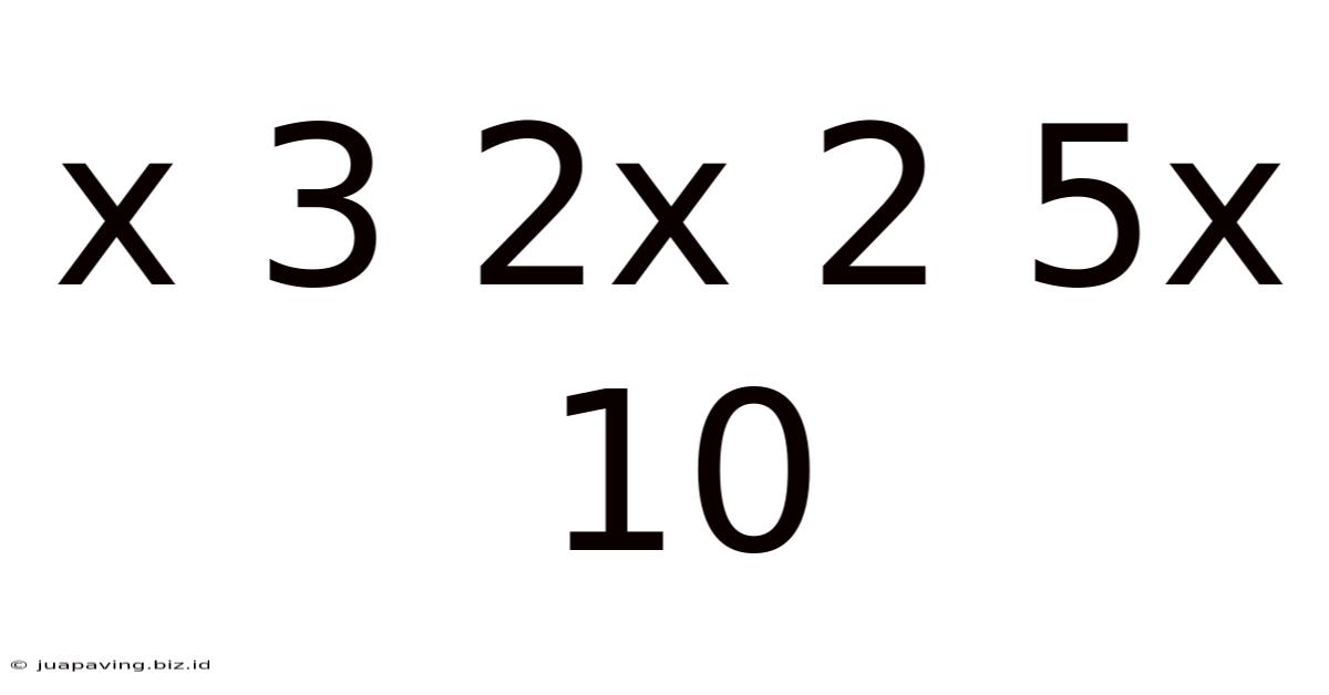 X 3 2x 2 5x 10