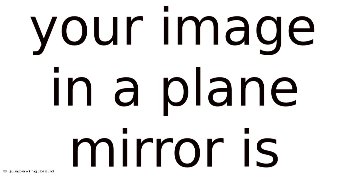 Your Image In A Plane Mirror Is